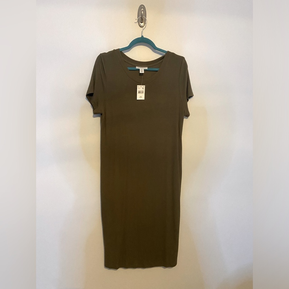 NWT Motherhood Maternity Olive Green Knit Dress Size XL